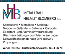 Metallbau Blomberg - Letzte Schlosserei vor der Autobahn in Gtersloh