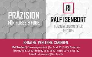 Fliesenlegermeister Ralf Isenbort